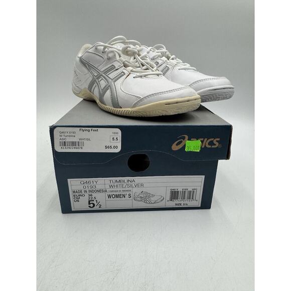 USED Asics TUMBLINA Women's Cheer Shoe White US Size 5.5 Medium NIB - Picture 11 of 11